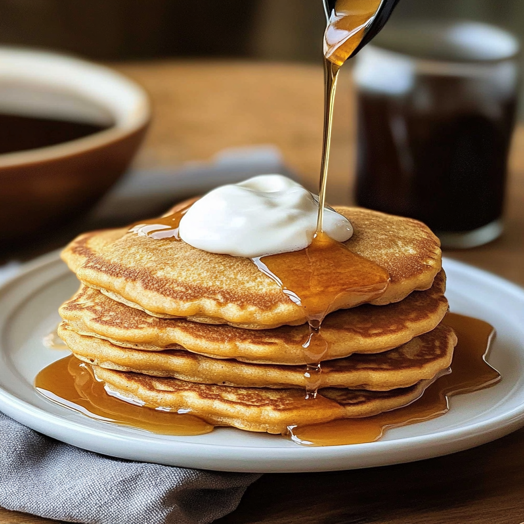 Recipe preparation for Fluffy Sweet Potato Pancakes