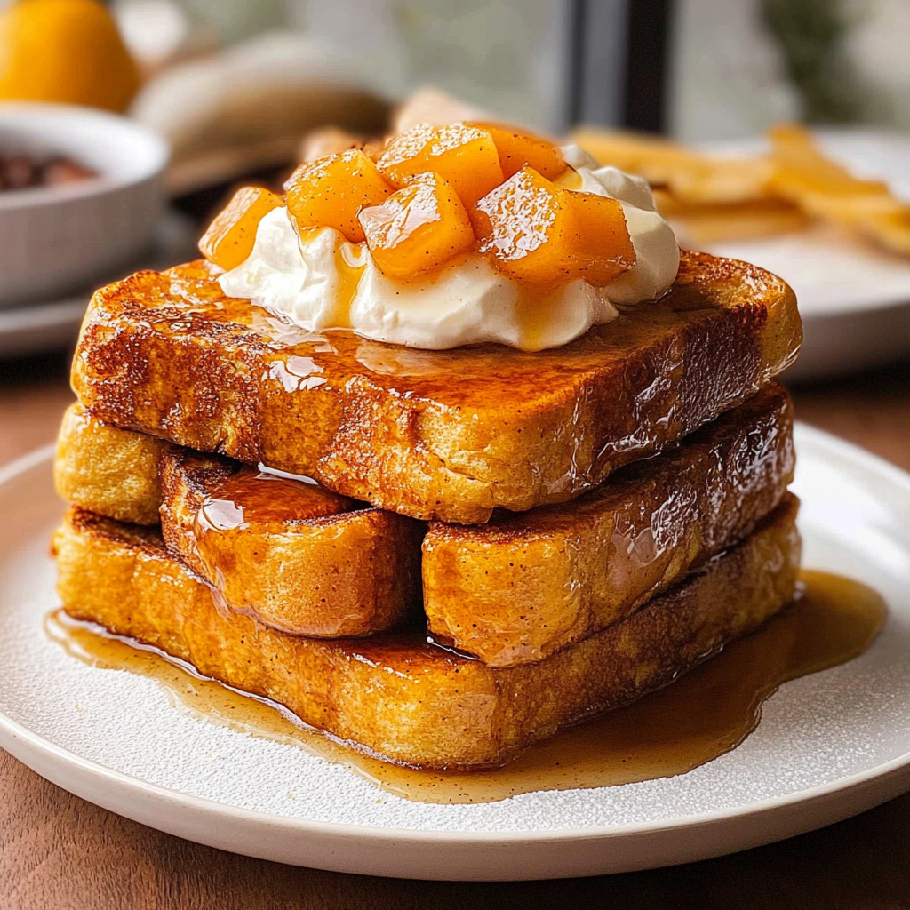 Recipe preparation for Pumpkin French Toast