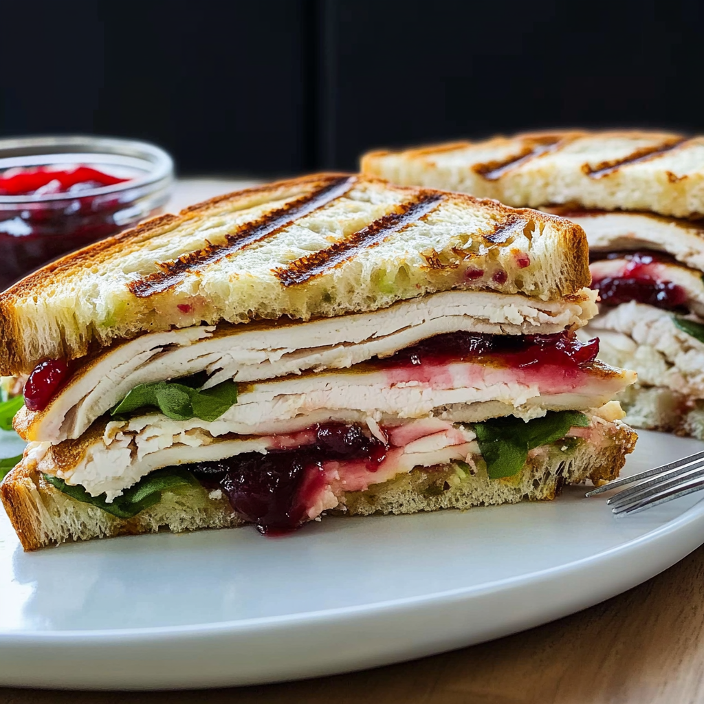 Recipe preparation for Turkey & Cranberry Panini