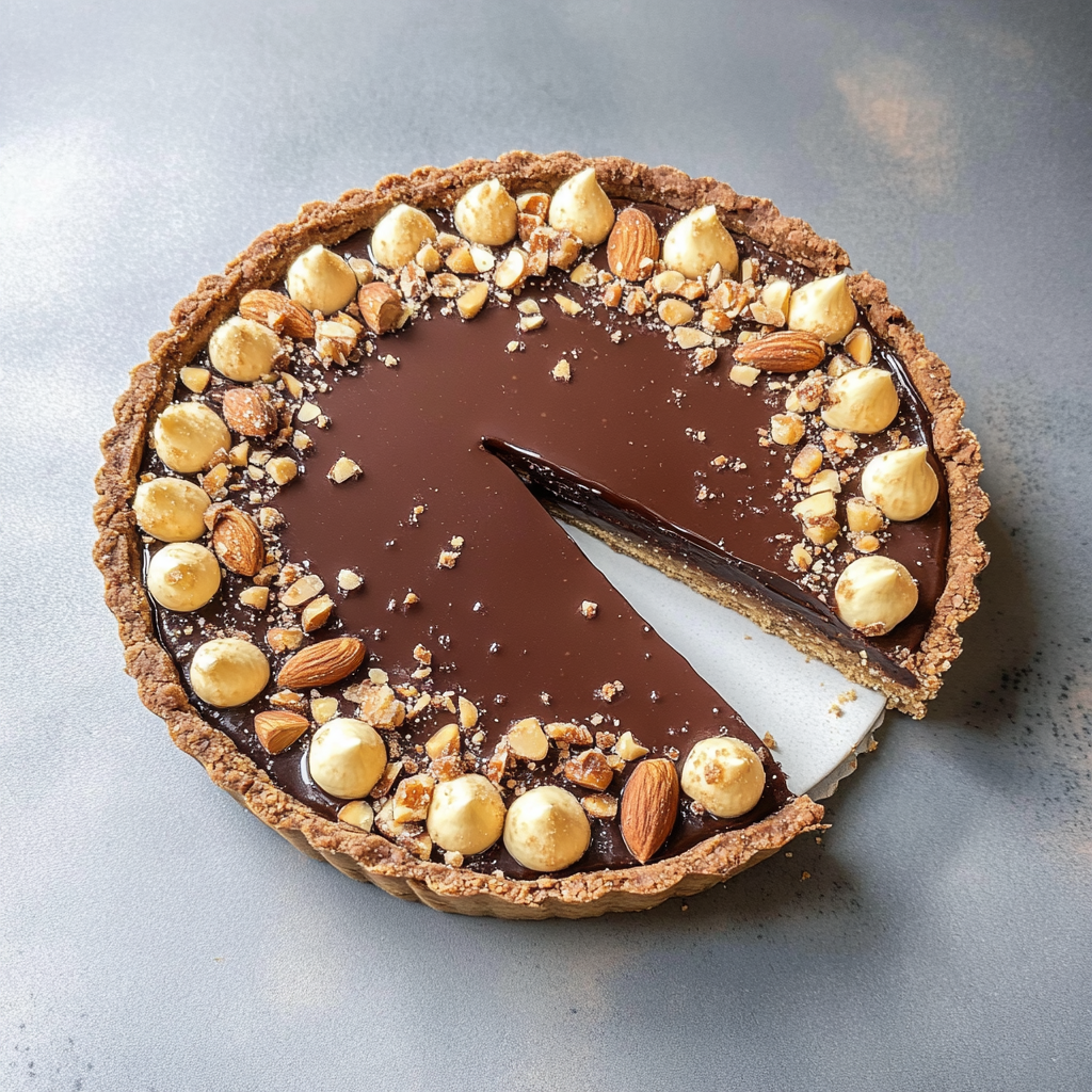Recipe preparation for Hazelnut Chocolate Tarts