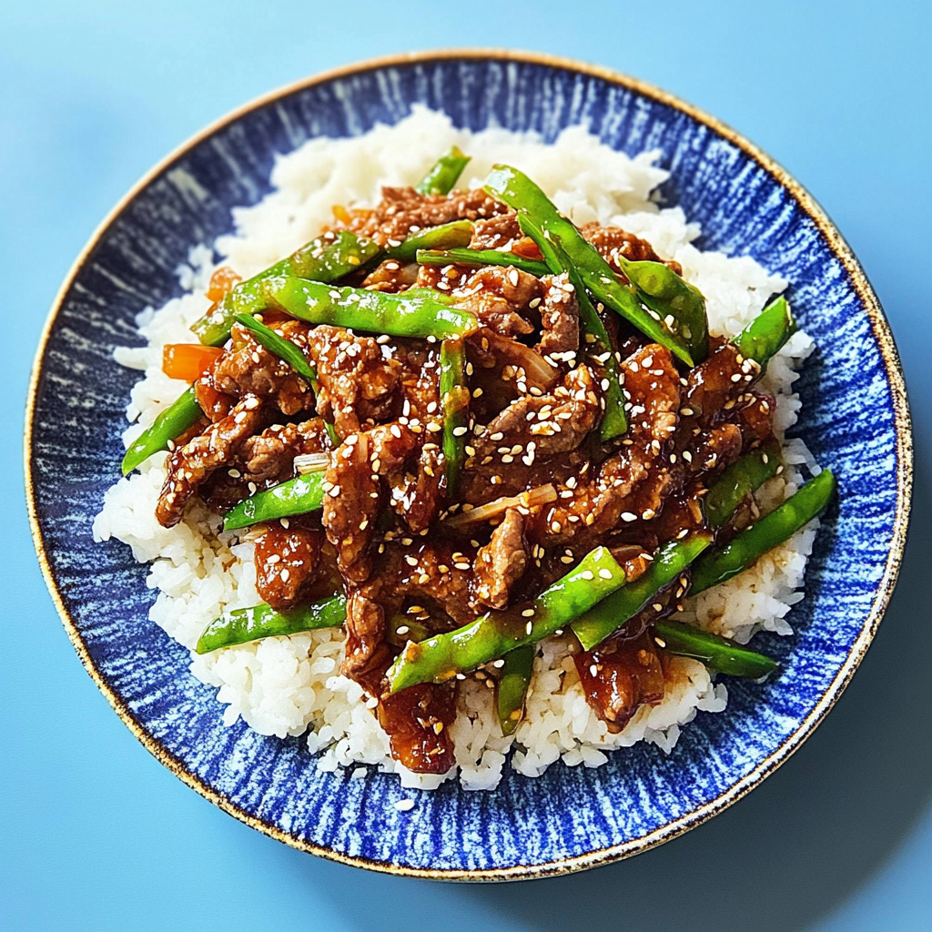 Recipe preparation for Sesame Ginger Beef Stir Fry