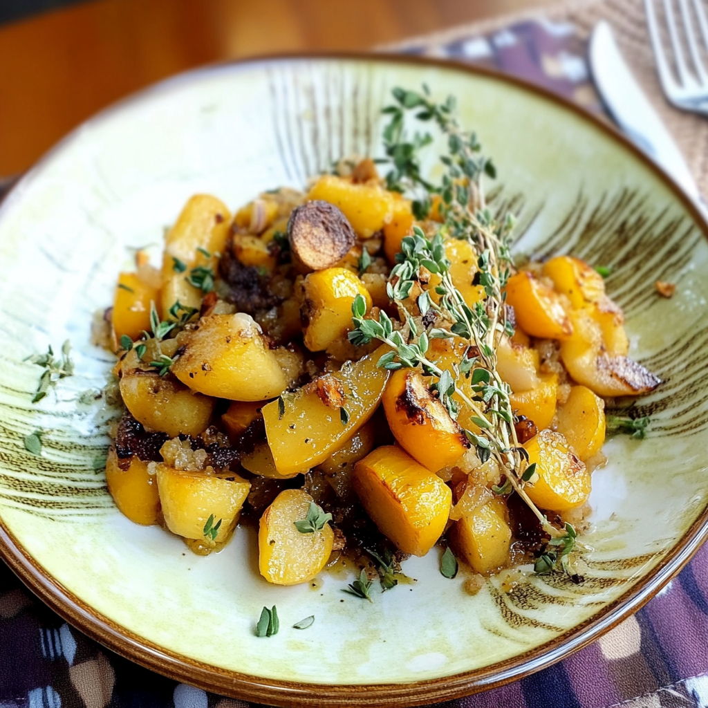 Recipe preparation for Chestnut & Pumpkin Salad
