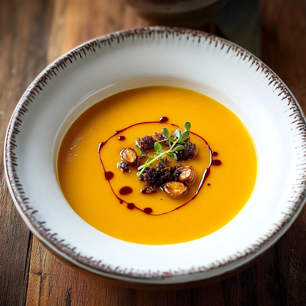 Recipe preparation for Pumpkin & Chestnut Soup
