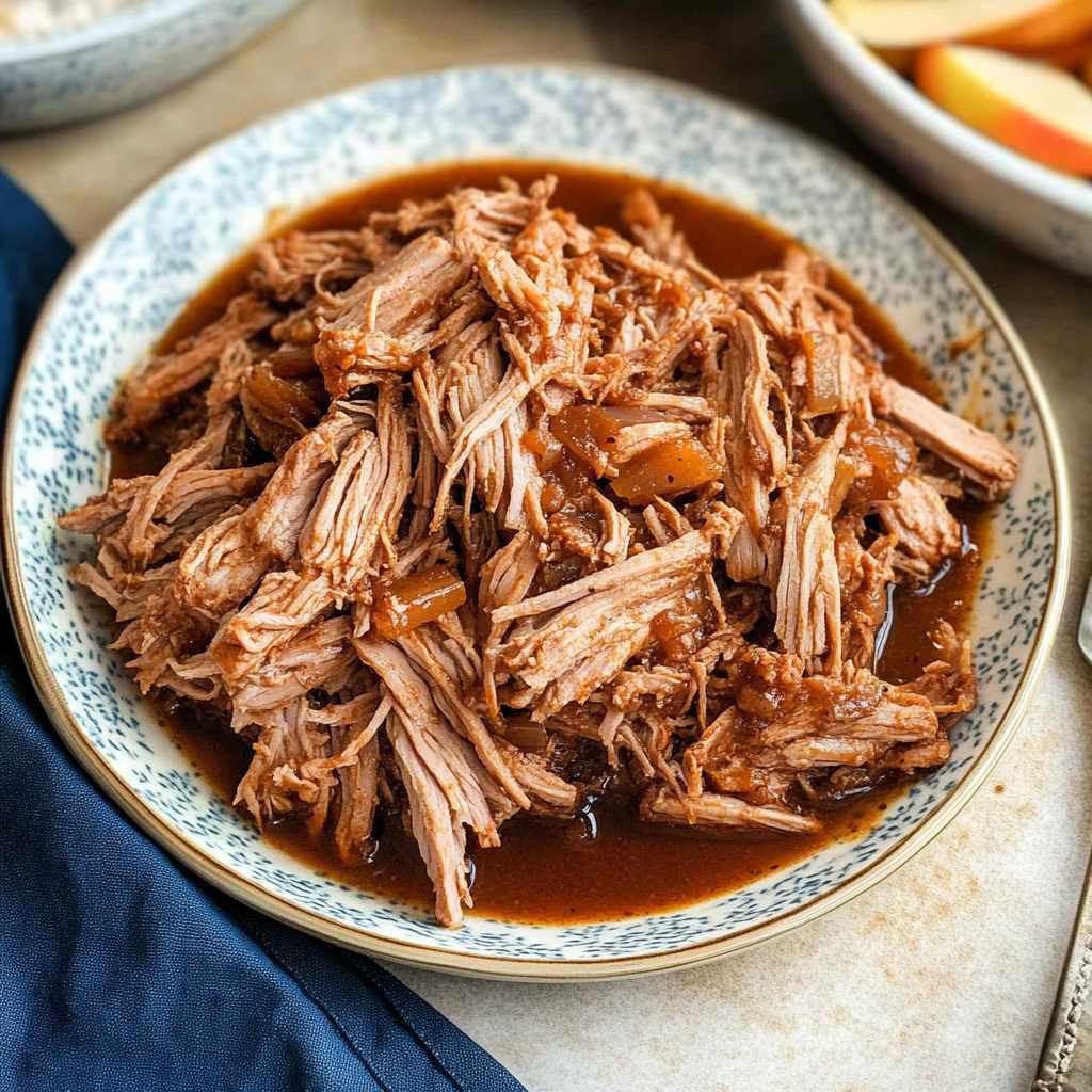 Recipe preparation for Instant Pot Apple Cider Pulled Pork