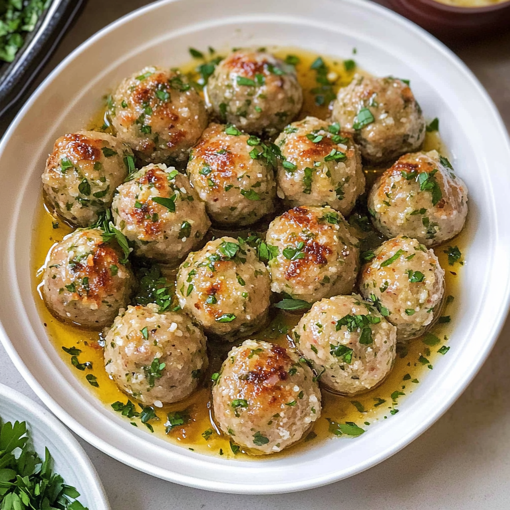 Recipe preparation for Garlic Parmesan Turkey Meatballs