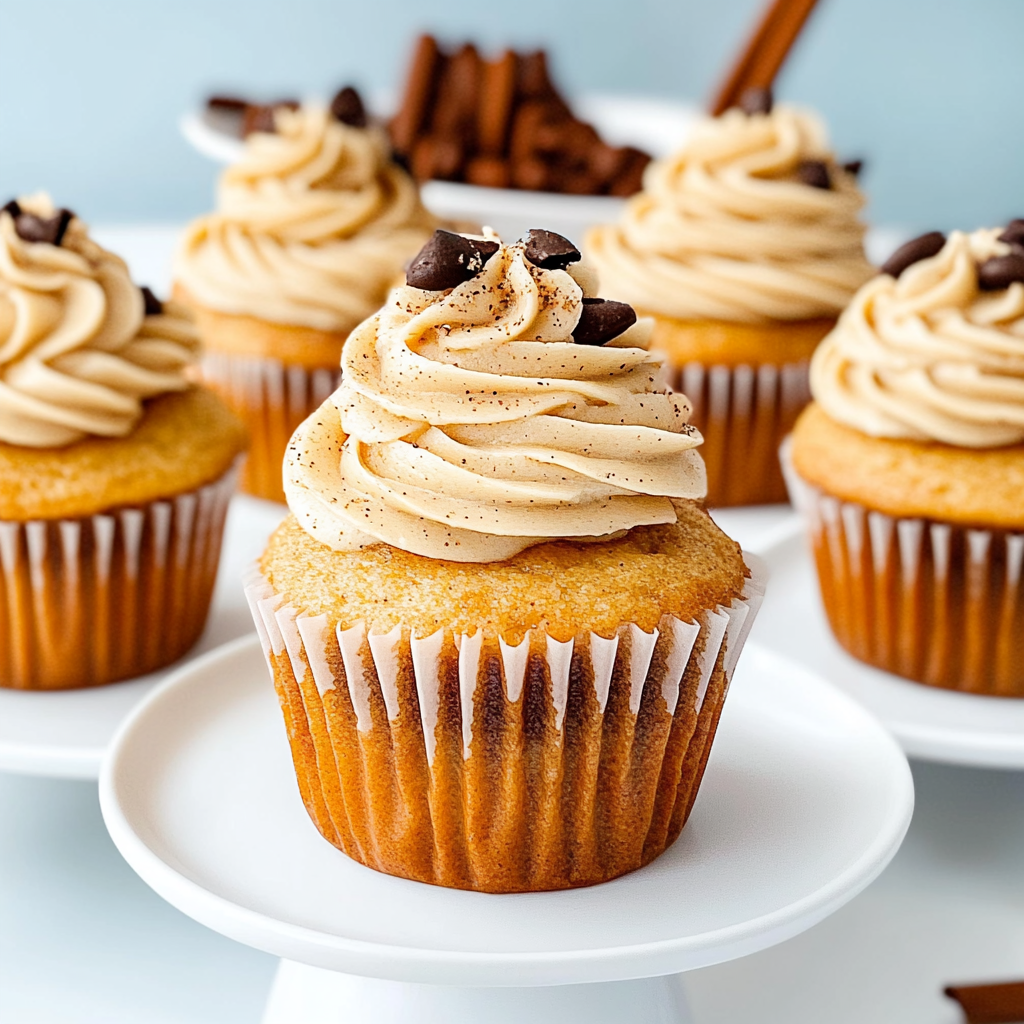 Recipe preparation for pumpkin spice latte cupcakes