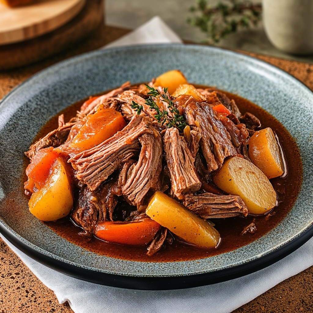 Recipe preparation for Classic Beef Pot Roast (Fork-Tender)