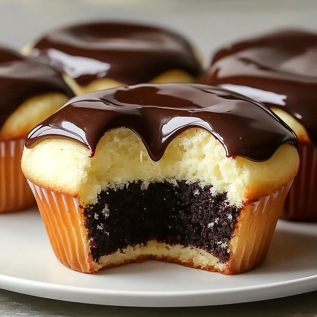 Recipe preparation for Boston Cream Pie Cupcakes