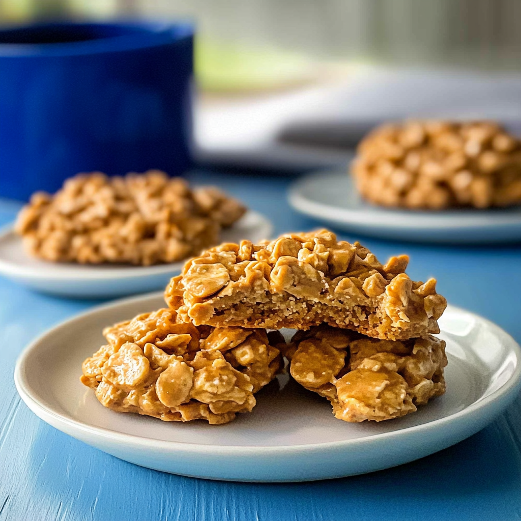 Recipe preparation for Peanut Butter Cornflake Cookies