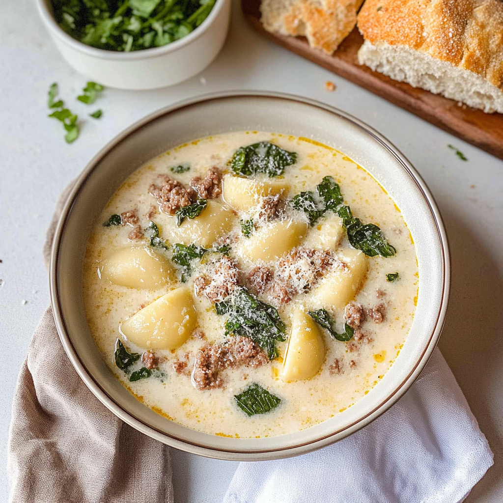 Recipe preparation for Crock Pot Zuppa Toscana soup