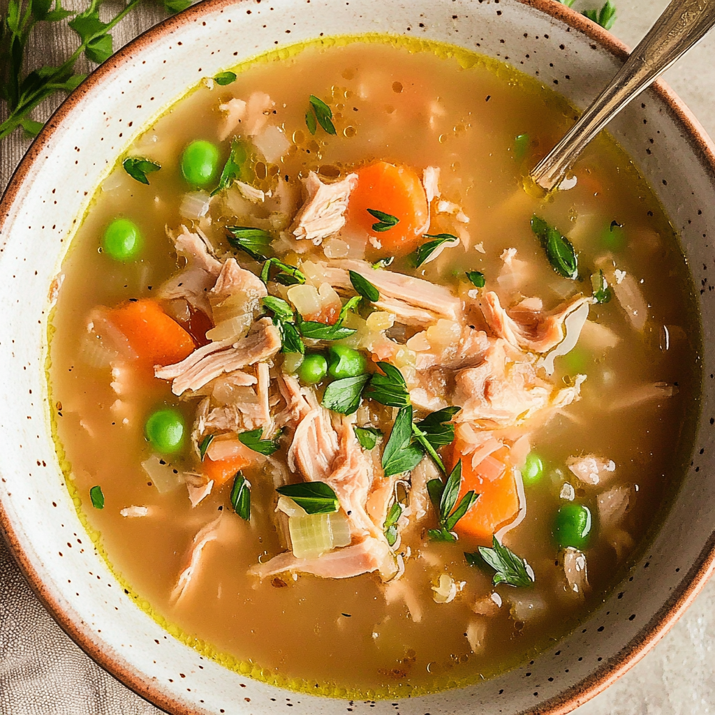 Recipe preparation for Leftover Turkey Soup