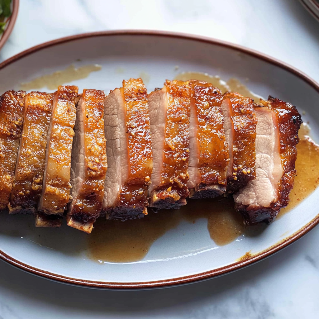 Recipe preparation for Crispy Pork Belly Slices with Cider
