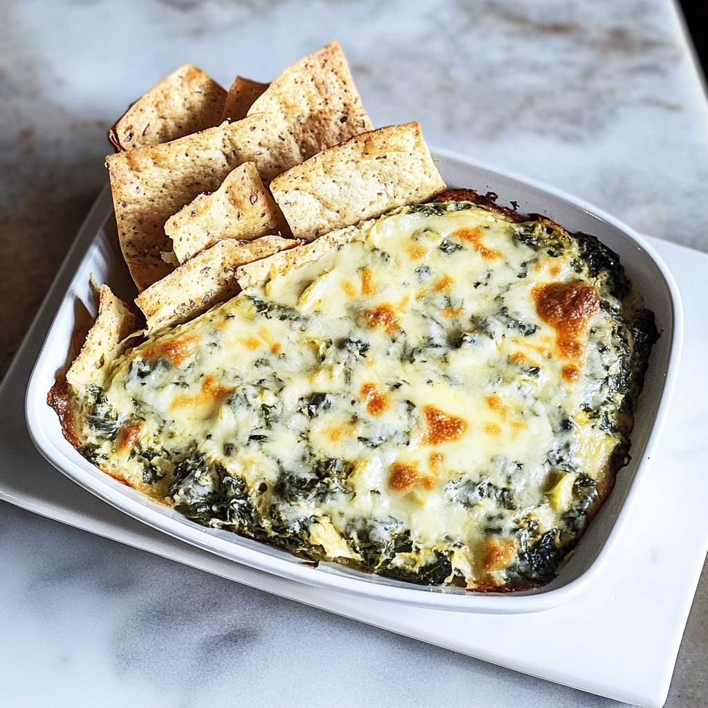 Recipe preparation for Spinach and Artichoke Dip