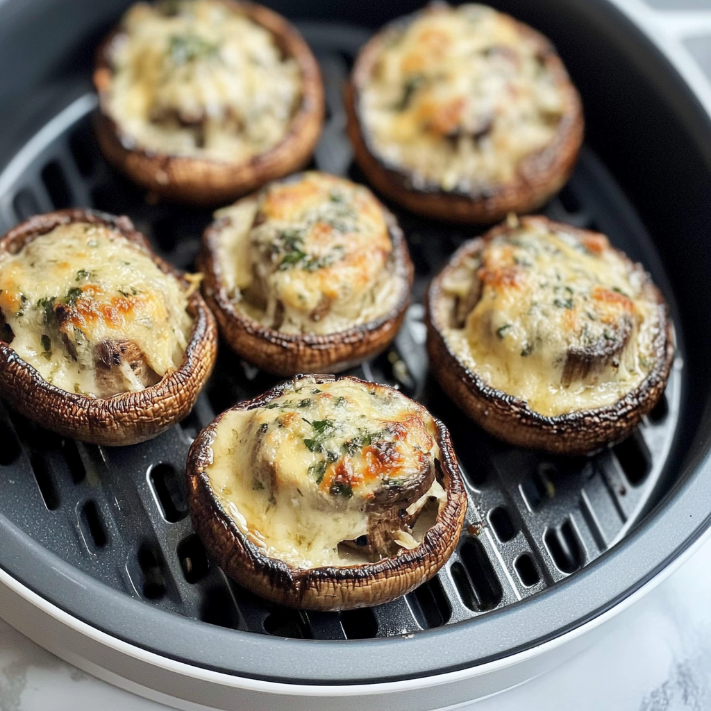 Recipe preparation for air fryer Stuffed Mushrooms
