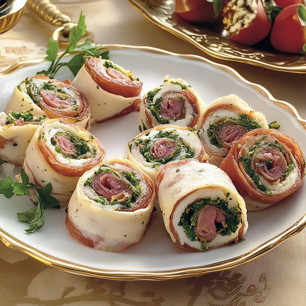 Recipe preparation for Salami Pinwheels