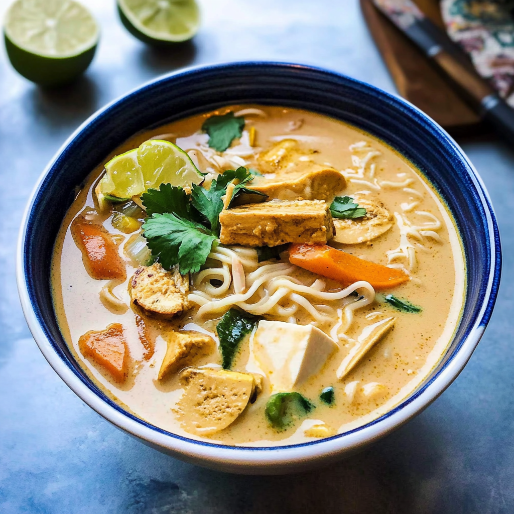 Recipe preparation for Vegan Coconut Curry Ramen