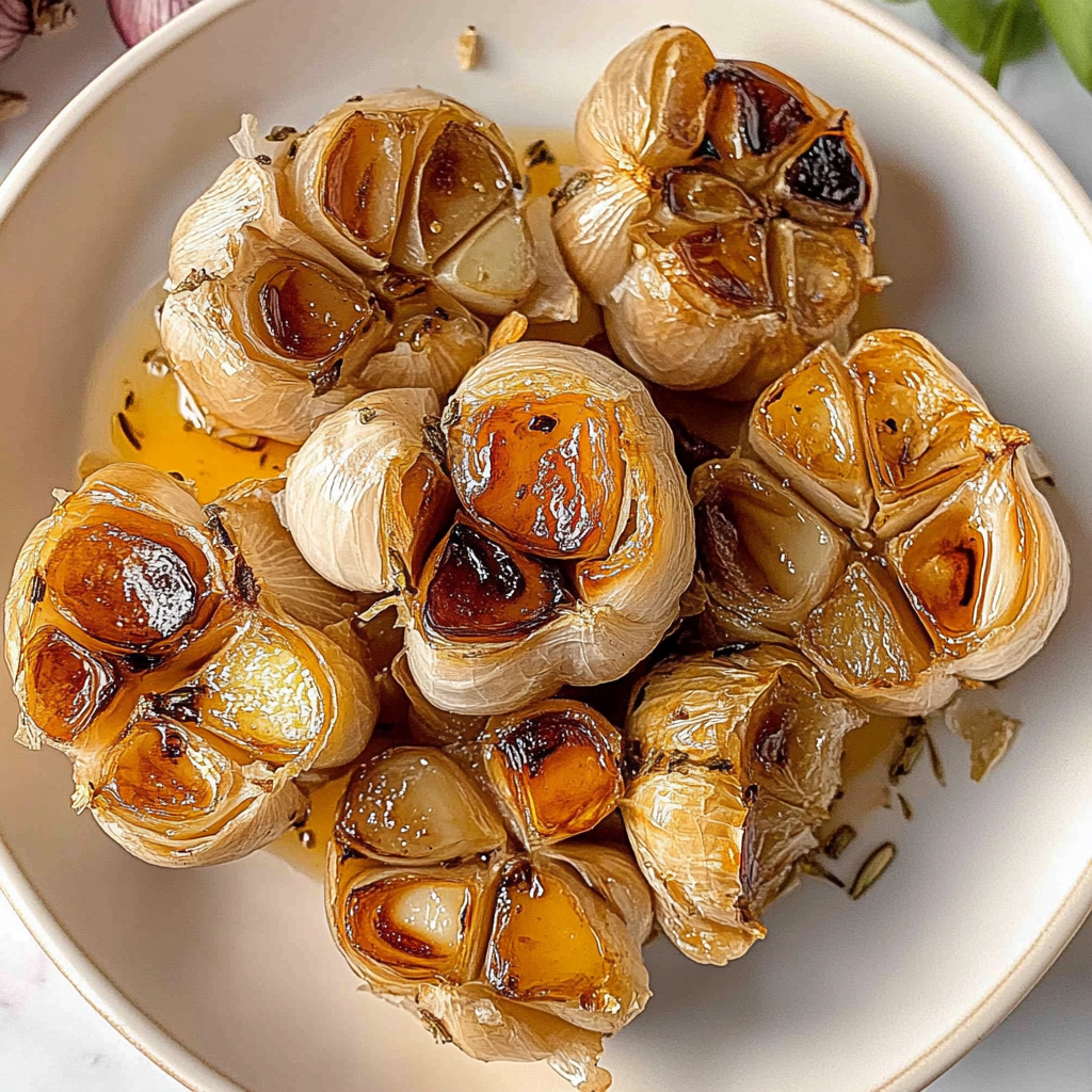 Recipe preparation for Whole Roasted Garlic