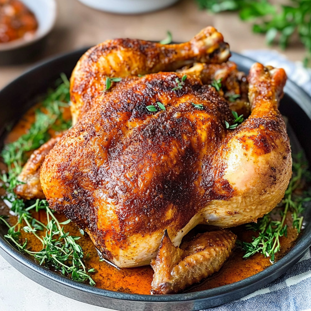 Recipe preparation for Faux-Tisserie Chicken