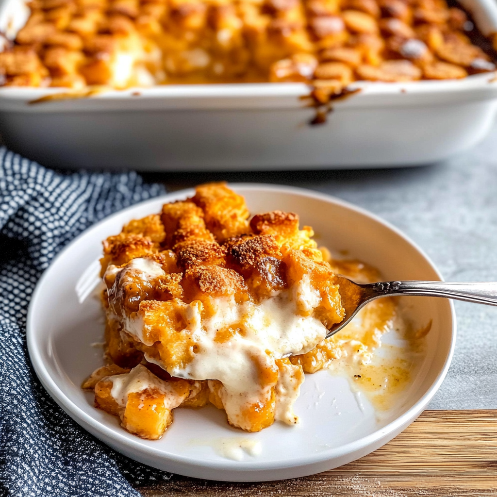 Recipe preparation for loaded sweet potato casserole