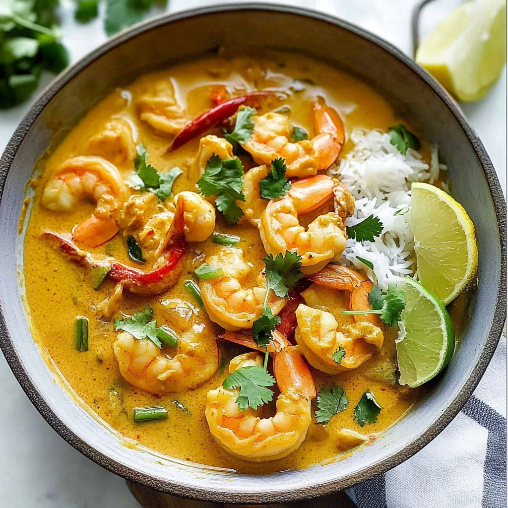 Recipe preparation for Easy Thai Shrimp Curry Recipe