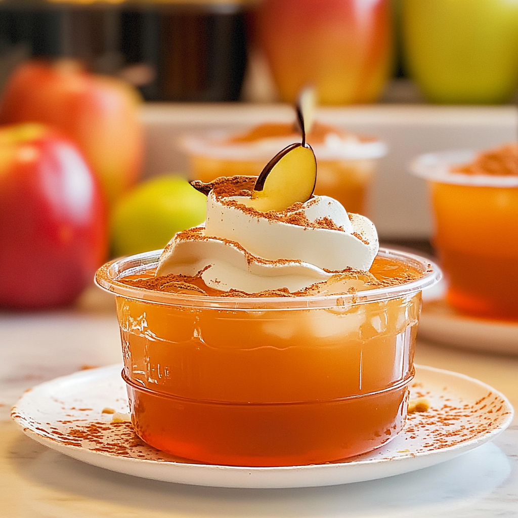 Recipe preparation for apple pie jello shots