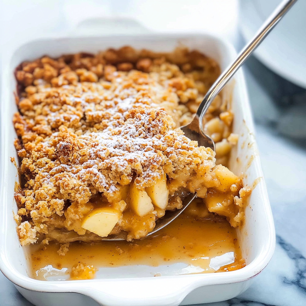 Recipe preparation for Healthy Breakfast Apple Crumble