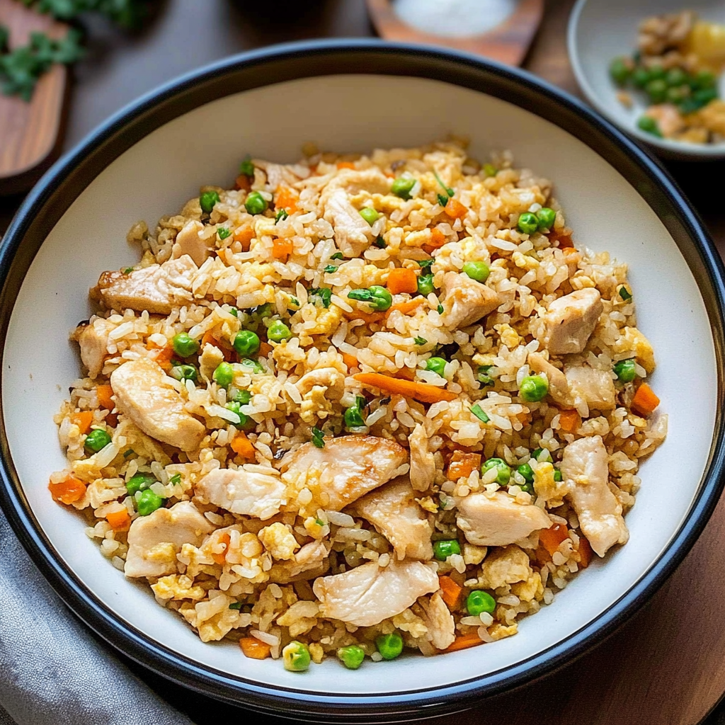 Recipe preparation for Healthy Chicken Fried Rice