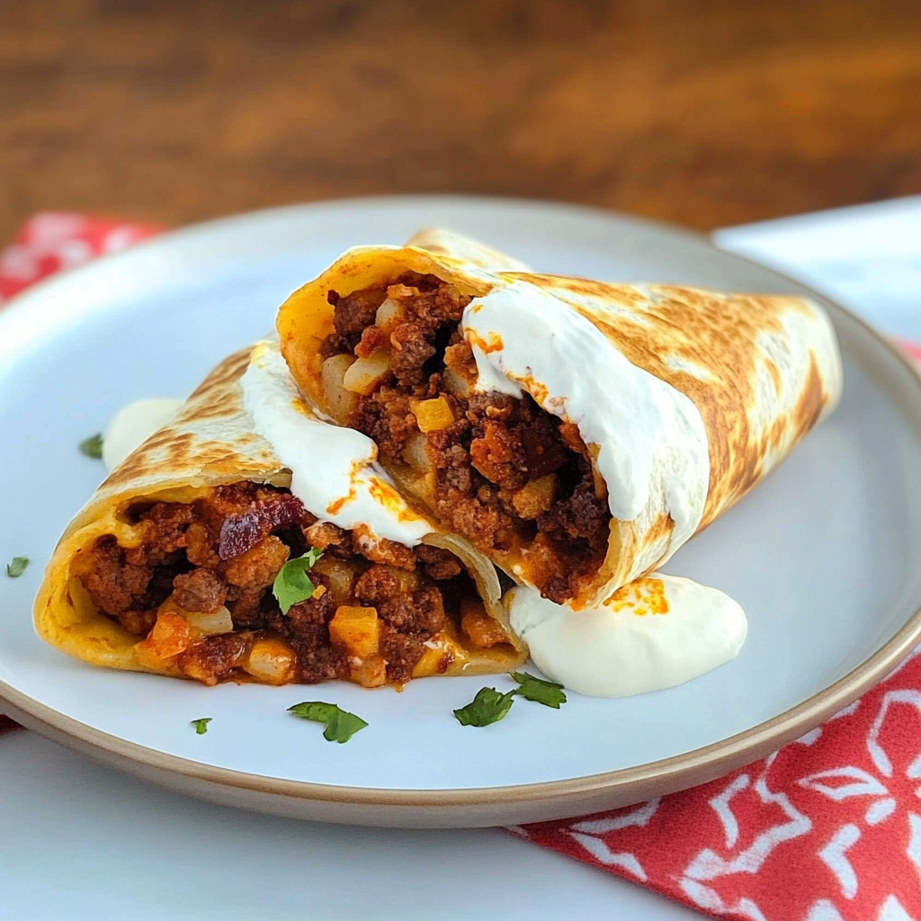 Recipe preparation for Chorizo and Potato Breakfast Burritos
