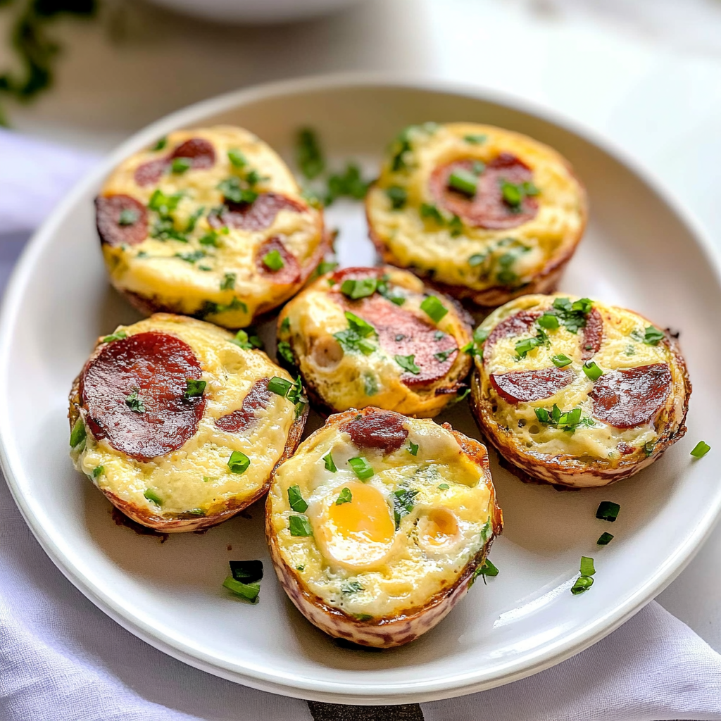 Recipe preparation for Healthy Egg White Breakfast Muffins