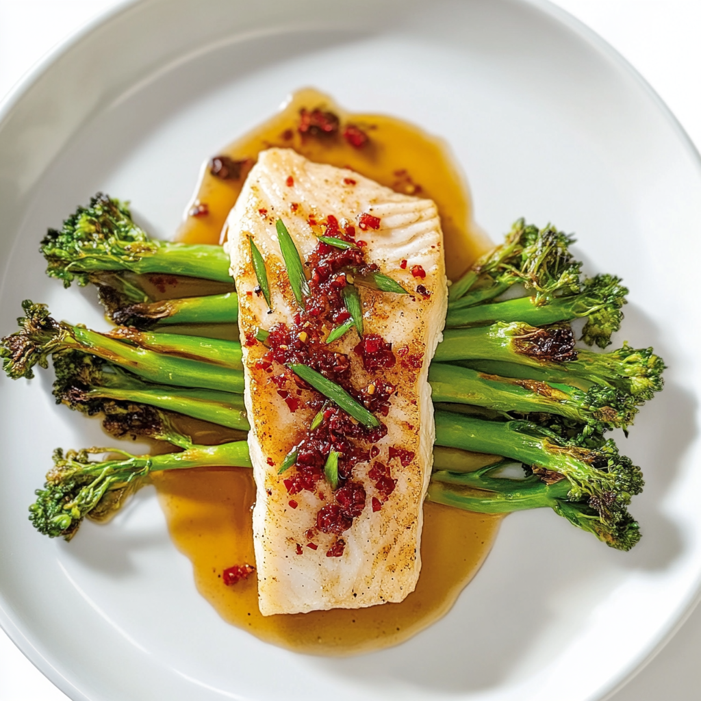 Recipe preparation for Teriyaki Miso Cod with Broccoli