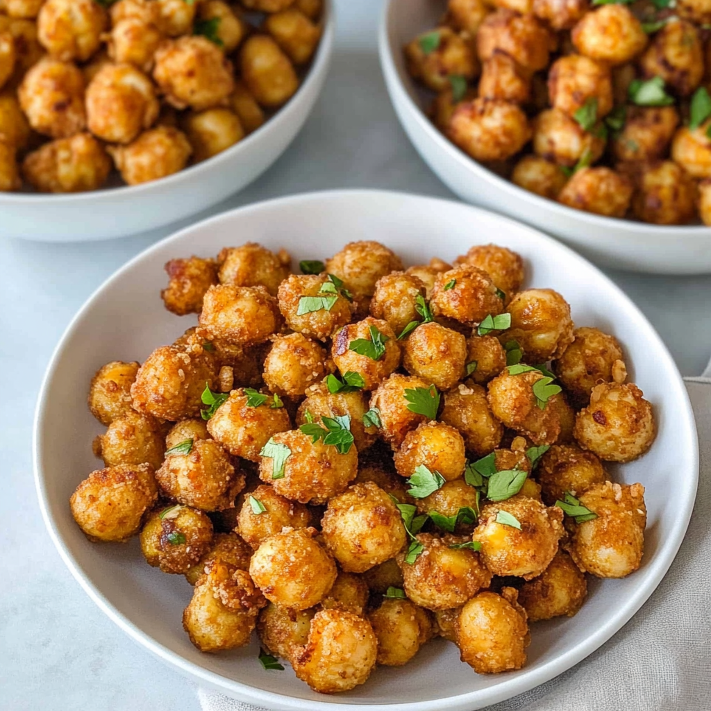 Recipe preparation for Crunchy Chickpea Bites