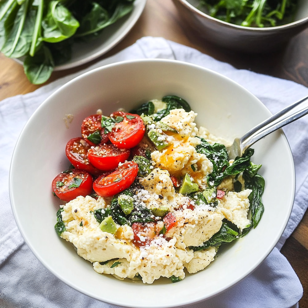 Recipe preparation for Egg White Scramble