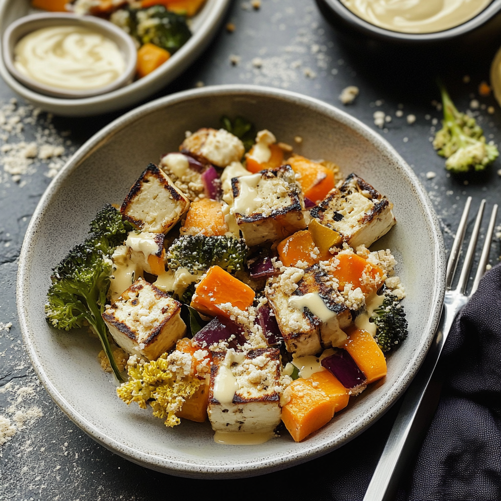 Recipe preparation for Sheet Pan Tofu