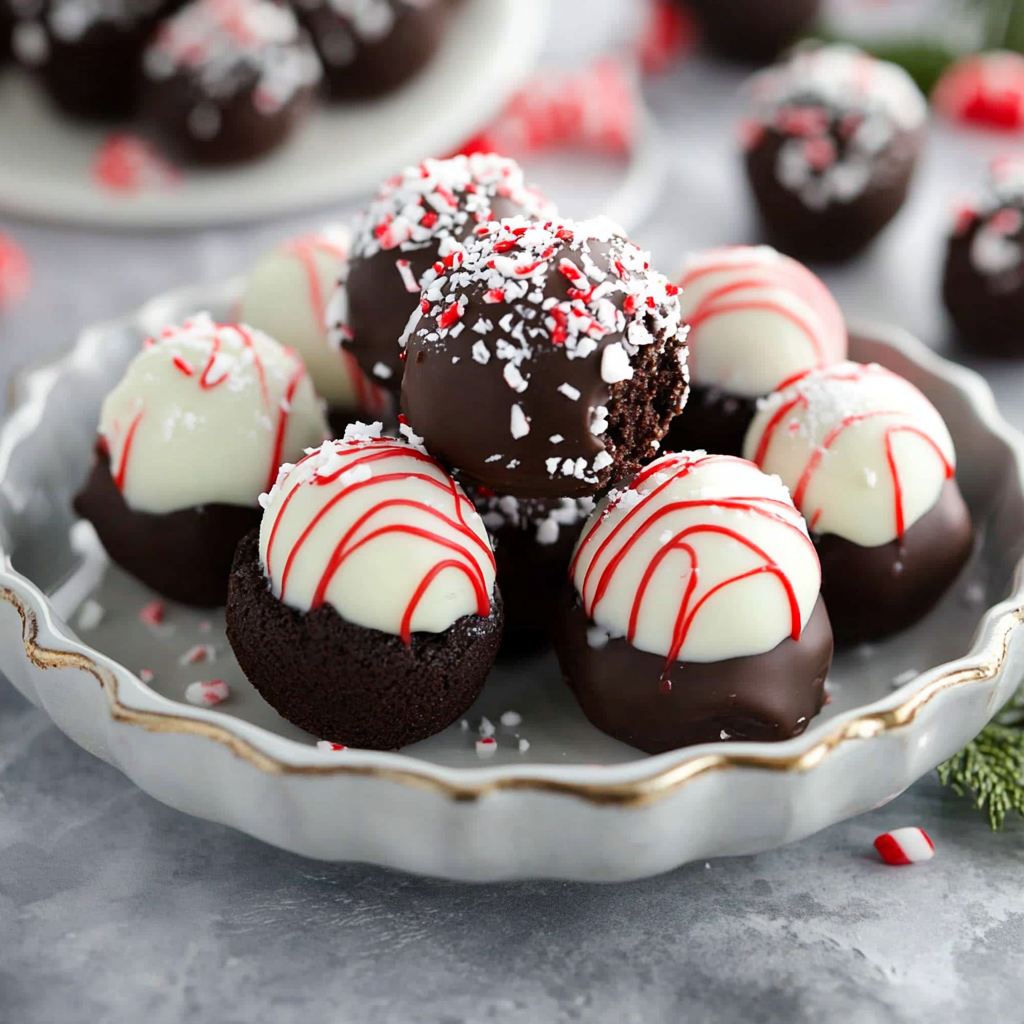 Recipe preparation for Festive Peppermint Oreo Balls