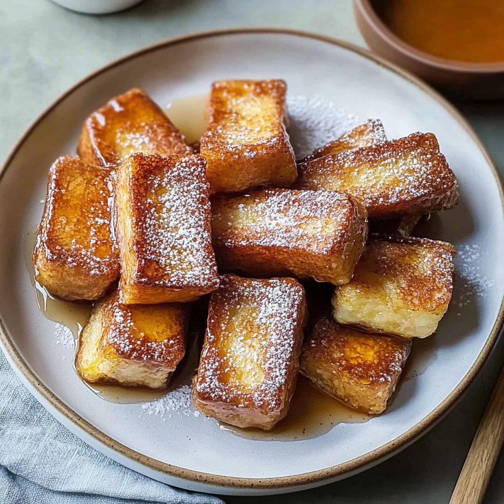 Recipe preparation for Cinnamon French Toast Sticks