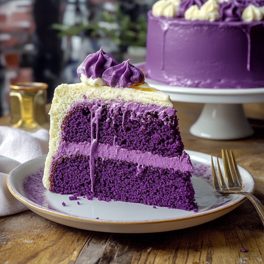 Recipe preparation for Ube Purple Cake