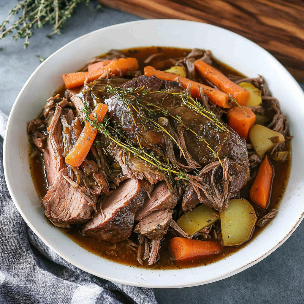 Recipe preparation for Crockpot Christmas Beef Roast