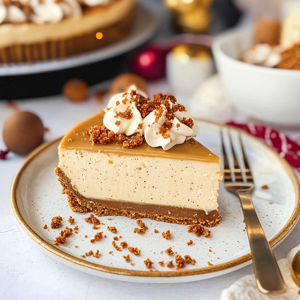 Recipe preparation for Gingerbread Orange No-Bake Cheesecake