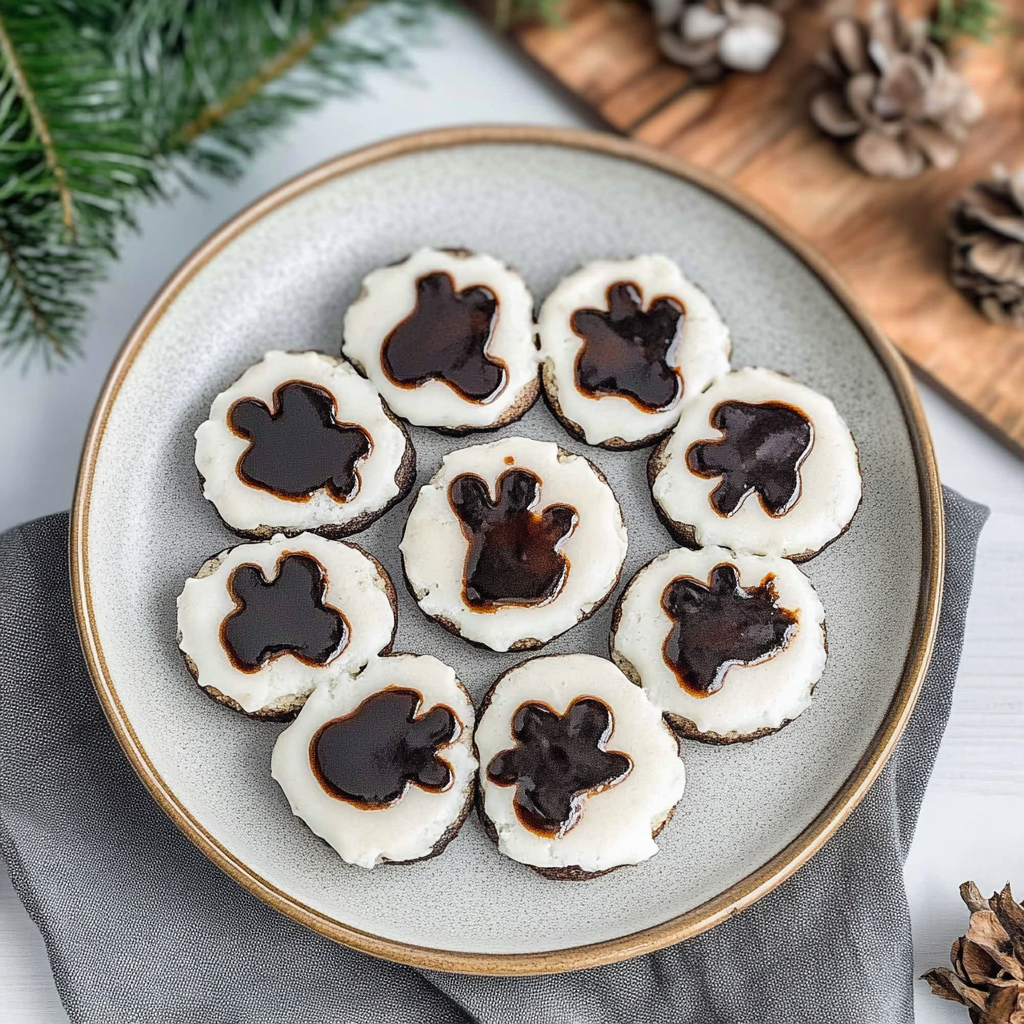 Recipe preparation for Polar Bear Paw Print Cookies