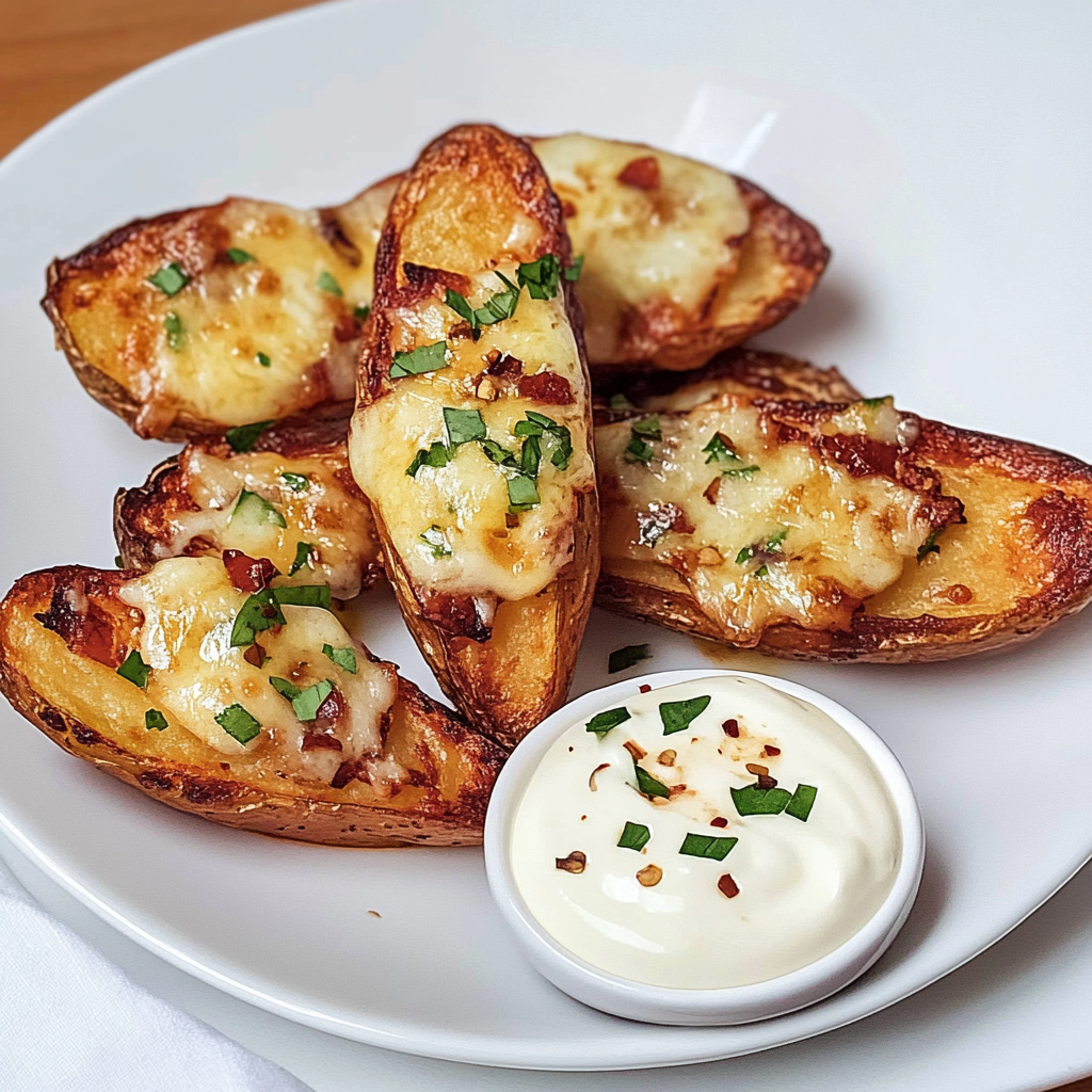 Recipe preparation for crispy loaded potato skins
