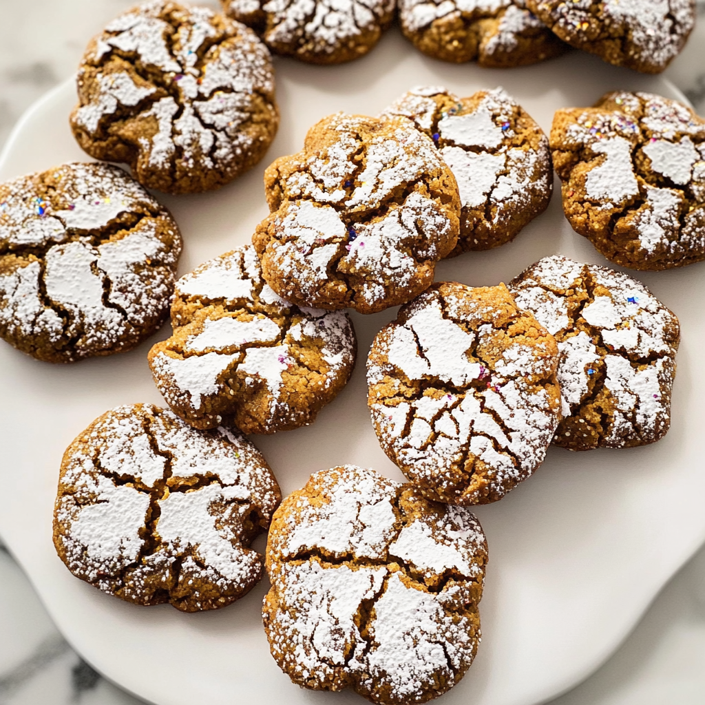 Recipe preparation for Gingerbread Crinkle Cookies
