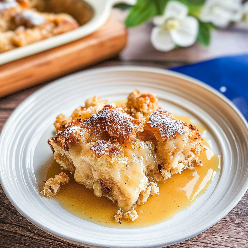 Recipe preparation for Sourdough Bread Pudding