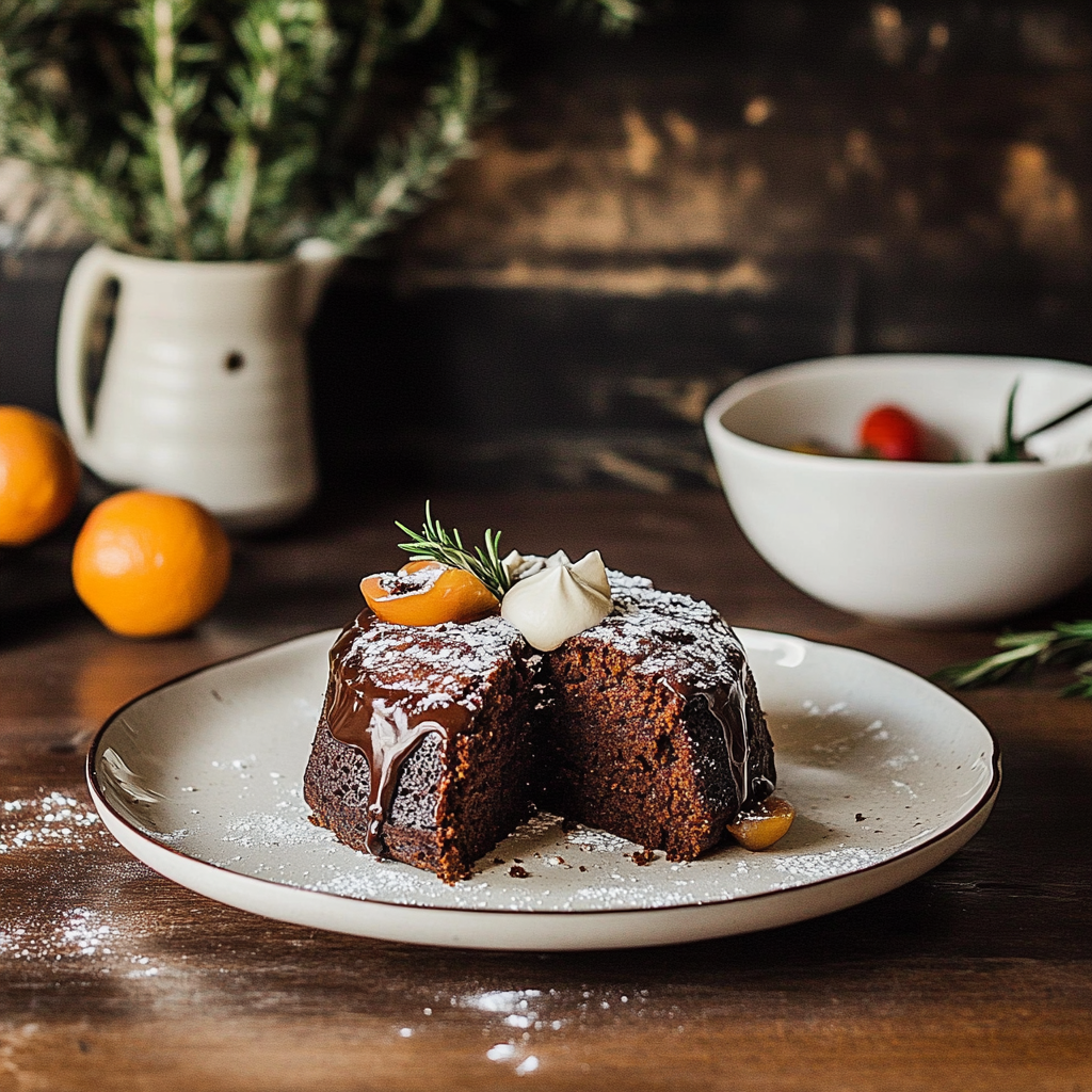 Recipe preparation for chocolate olive oil fruit cake