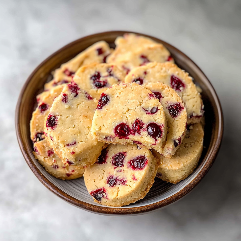 Recipe preparation for cranberry orange shortbread cookies