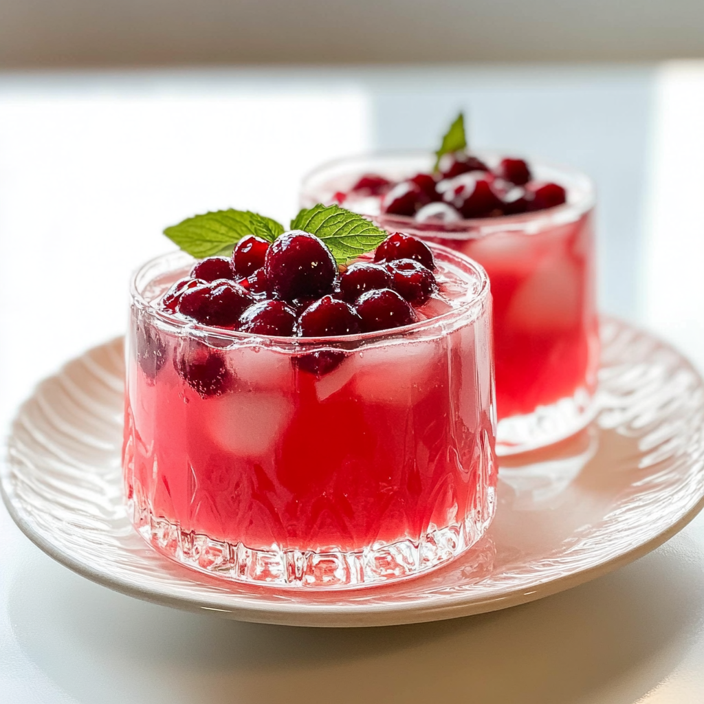 Recipe preparation for cranberry punch