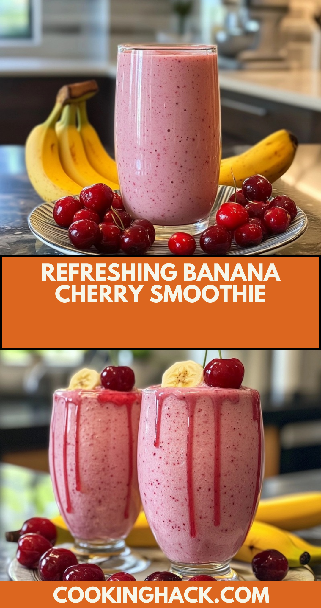 Refreshing Banana Cherry Smoothie