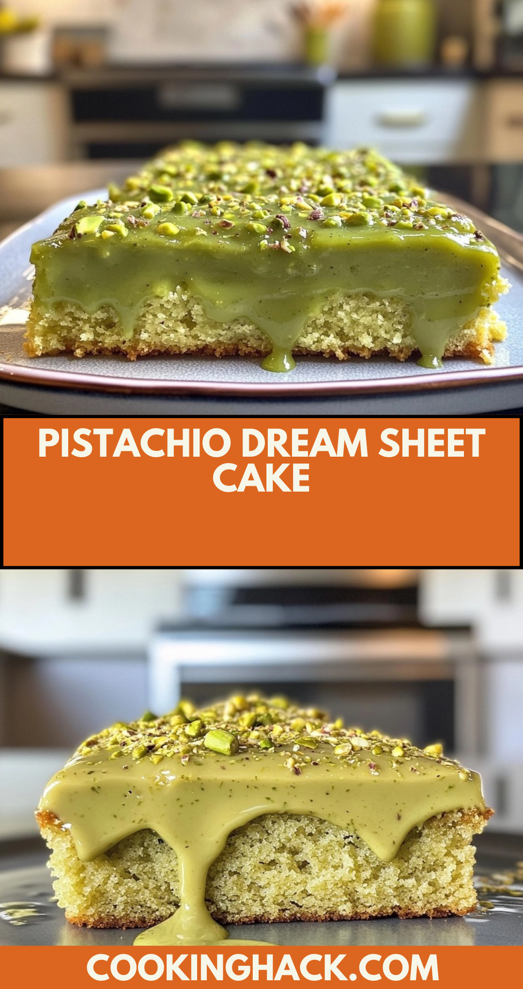 Pistachio Dream Sheet Cake