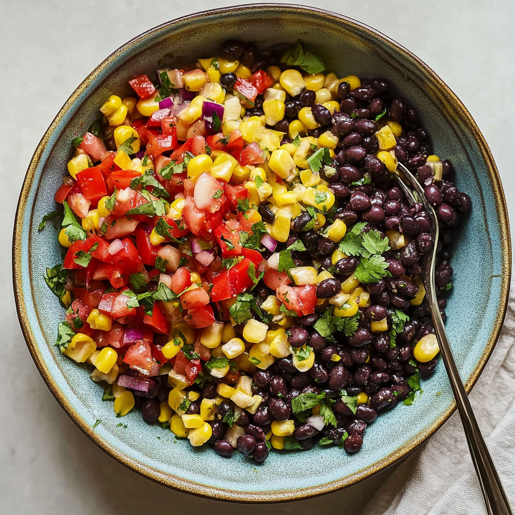 Recipe preparation for Black Bean Salad
