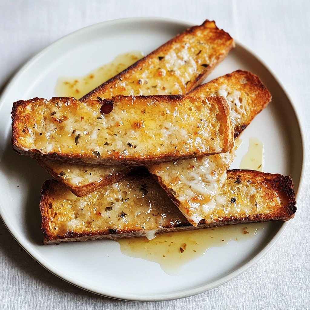 Recipe preparation for Garlic Confit Toast