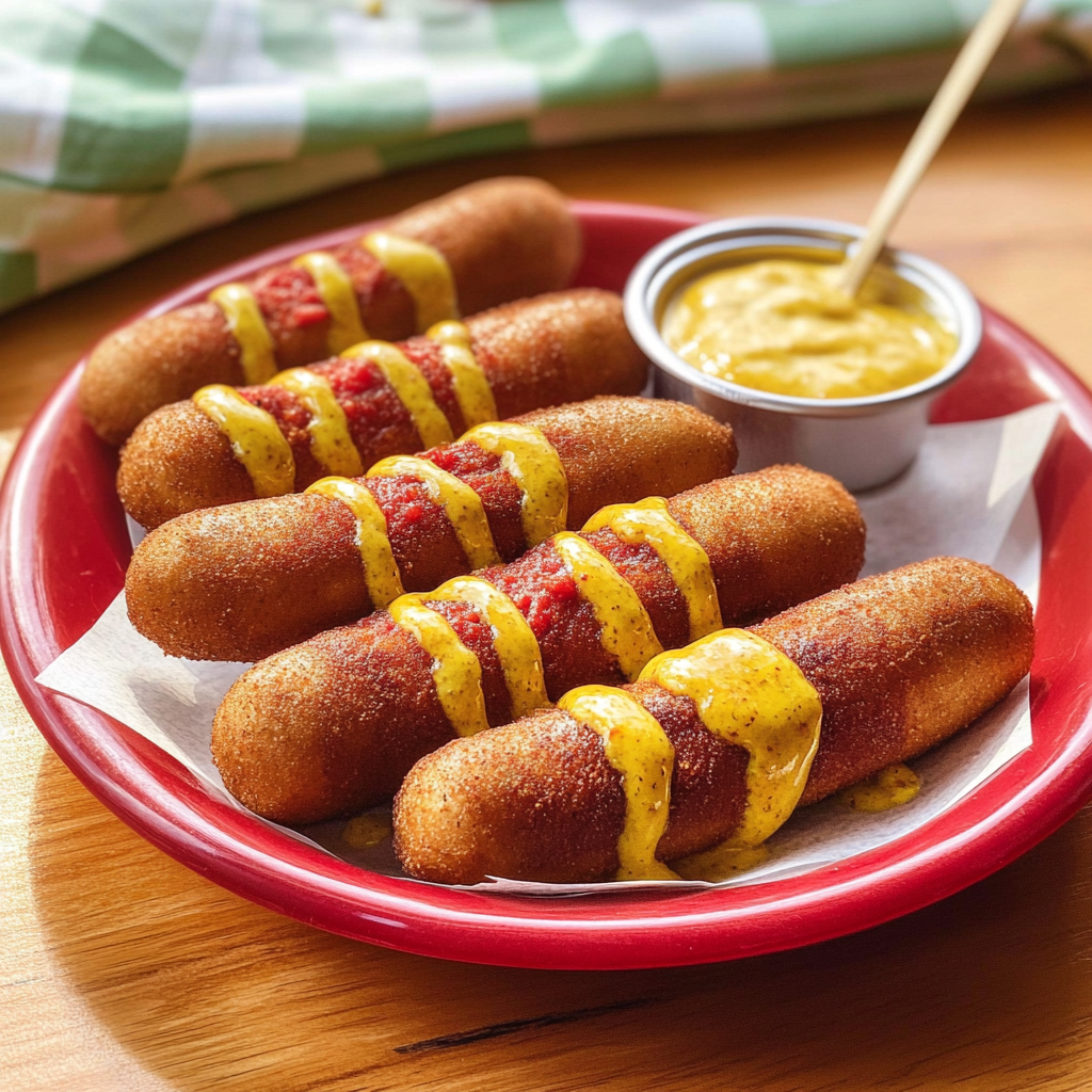 Recipe preparation for Homemade Corn Dogs